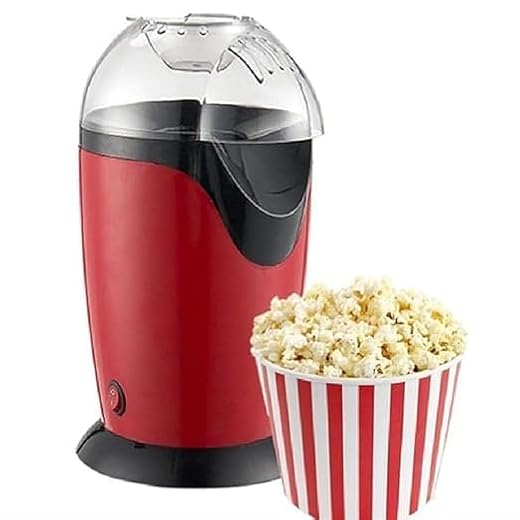 NEKIFACE Hot Air Popcorn Cookware, Electric Mini Popcorn Maker for Home Use, Tabletop Kettle Popcorn Popper Machine, Perfect Snack Maker for Family Fun