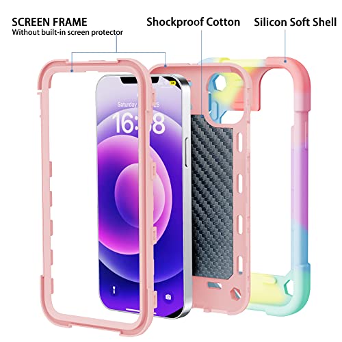 Image of MARKILL Plastic, Silicone Compatible with iPhone 12 /12 Pro Case 6.1 inch with 360 Degree Rotate Ring Stand, Military Grade Drop Protection Heavy Duty Basic Case 3in1 Protective Cover For iPhone 12 /12 Pro.