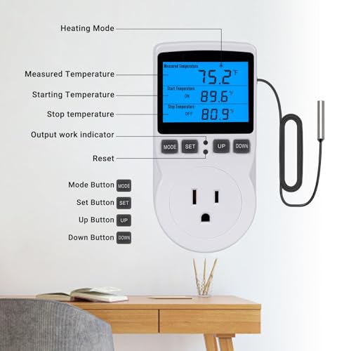 INKBIRDPLUS Plug In Termostato Controlador De Temperatura Digital Termostato Tomada Aquecimento Cont