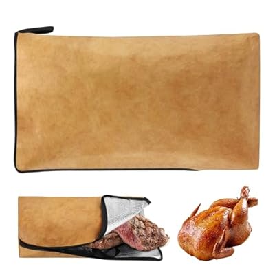 MEKOTRIN BBQ Blanket for Resting Meat, 21.4" Smoker BBQ Brisket Blanket Meat Resting Blanket, Reusable Reat Insulated Resting Bag with Wide Mouth for Large Brisket Beef Pork Shoulders Turkeys Grilling