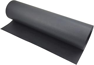 HOMSFOU 1個 ロール 黒いクラフト紙ロール 包む 画用紙黒 誕生日ラッピングペーパー 花束の包装紙 黒い花の包装紙 装飾ラッパー 包装紙 クラフトペーパー Black