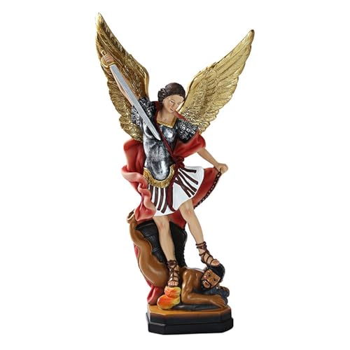 Figurine Archange Michel statuette religieuse ange sculpture decoratiom Saint Michel Satan