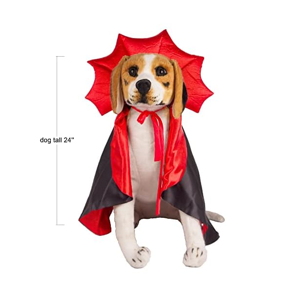 Adoggygo halloween dog costume dog vampire devil costume dog halloween cloak cape red black halloween costumes for small medium large dogs - image 6