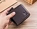 BULLCAPTAIN Mens Genuine Leather Zipper Wallet RFID Blocking Bifold Secure Zip Around Wallets Multi Credit Card Holder Purse (brown)
