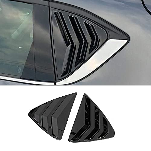 BOYUER for Mazda CX-5 CX5 2017-2025 Racing Style Rear Side Window Louvers, Sport Style Scoop Louvers Cover Blinds Cool Exterior Decoration(Bright Black)