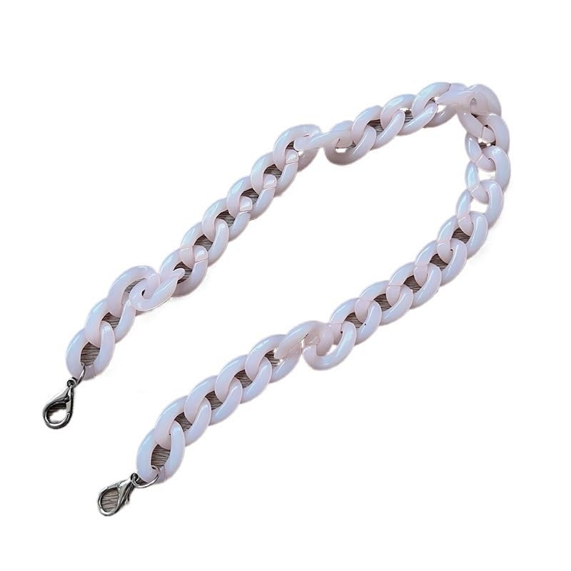 Taschenkette 60/120 cm Kettenriemen Griff for Tasche Crossbody Abnehmbare Tasche Zubehör Bunte Ersatzkette von Taschen Geldbörse Kette Kette FüR Tasche(Noir,120cm)