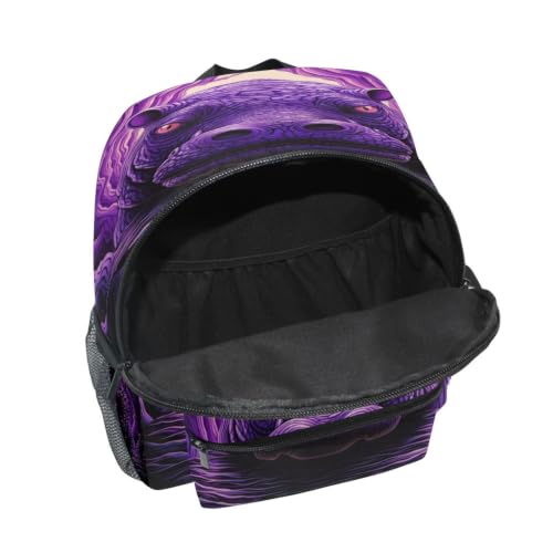 Sac à dos hippopotame violet résistant pour éviter le mal de dos - 6