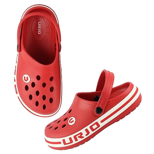 Image of URJO Streak Kid's Clogs /Sandals with Adjustable Back Strap Ultra Soft & Flexibility Anti Skid Comfortable Waterproof Daily Mules Clogs /Sandals Boy's & Girl's