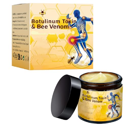 Botulinum Toxin & Bee Venom Bone Healing Cream Soothing Joint Muscle Rub for Neck Waist Back Feet Hand & Leg 60g (1Pcs)