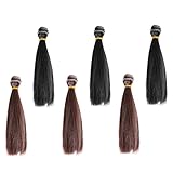 DECORNIJIA 6個 耐熱人形用ウィッグ点 柔らかく自然な質感 手作りドール髪毛 ドールメイキングパーツ カスタマイズ用軽量ヘアアクセサリー