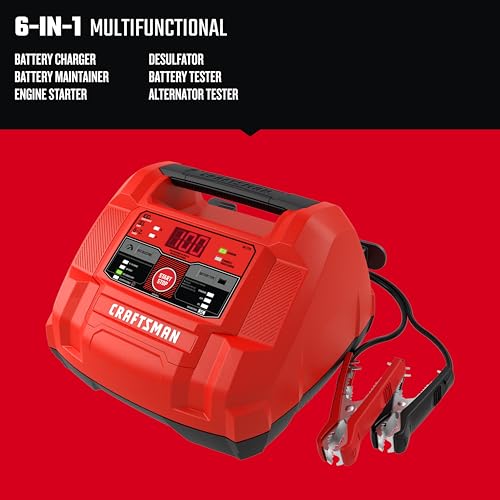CRAFTSMAN 6A Car Battery Charger & Maintainer, 6V/12V – CMXCESM253 - image 2