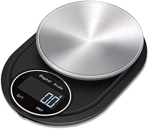 Electronic Scales 0.1g/10kg High Precision Digital Kitchen Scale Stainless Steel Jewelry with LCD Display (B 10kg/1g) (A 5kg/1g)