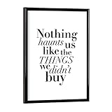 artboxONE Poster mit schwarzem Rahmen 18x13 cm Typografie 