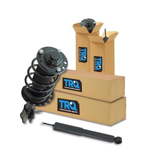 Image of TRQ Front and Rear Complete Strut Assembly & Shock Absorber Kit Complete Strut & Coil Spring Assembly Compatible with 2003-2011 Saab 9-3