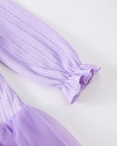Rosibel Toddler Girl Dress Girls Long Sleeve Fall Winter Tulle Tutu Casual Dresses for 2-7 Years3