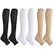 3 Paare Kompressionsstrümpfe Damen, Stützkniestrümpfe Compression Socks Lange kompressionssocken mit 15-25Mmhg Reisestrümpfe Stützstrümpfe Offene Spitze Abgestufte Unterstützung Stützstrümpfe 38-42