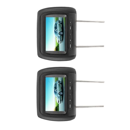 Appui-tête de Voiture sans Fil 7 Pouces, Double écran Réglable, Lecteur Vidéo LCD HD pour Passagers Arrière, Noir, 2 Pièces