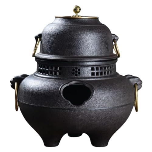 鉄器 炭ストーブ獣頭煮茶炉 虎頭炉 装飾品 工芸品 置物 古香炉，明治時期，古铜製，時代物。 江戸～明治時代 蝋型鋳銅