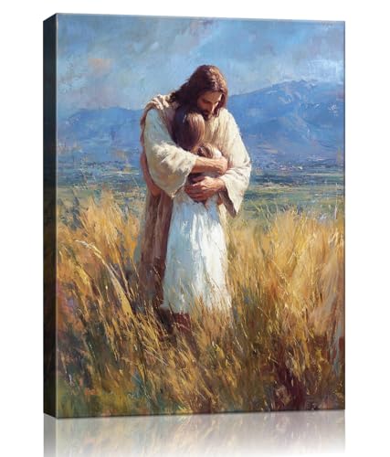 Jesus Wall Art Christian Decor for Prayer Room – Framed