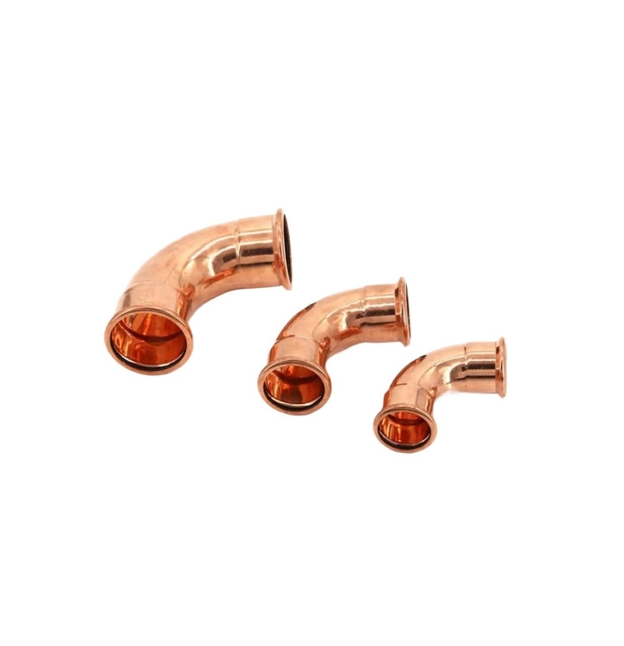 Accesorios de cobre de 15-54 mm, codo de presión de abrazadera simple de 90 grados, junta de tubería de agua de 90 grados, tipo M(ID42mm Thread)