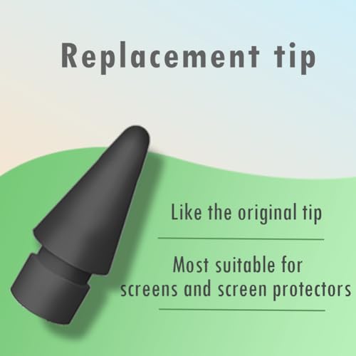 Image of SIXFU 4 PCS Replacement Tips Compatible with Apple Pencil Tip, Durable Tips Compatible with Apple Pencil Pro /USB-C / 1st / 2nd Generation, Accessories Compatible with iPad Pencil(Black)
