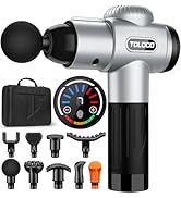 TOLOCO Massage Gun, Muscle Massage Gun Deep Tissue for Athletes with 10 Massage Heads, Electric P...