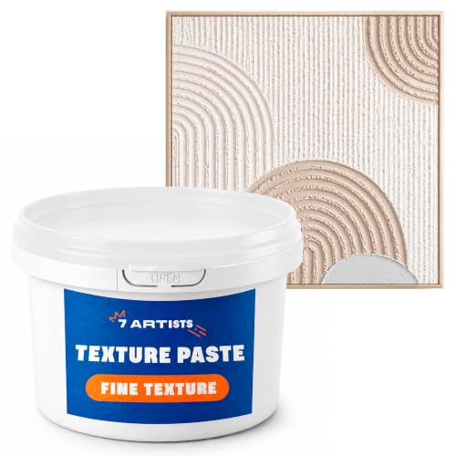 7 Artists Pasta de Modelar Acrílica 280 ml Fina – Texture Paste Blanca para Lienzo y Cuadros en Relieve | Pasta Relieve Manualidades para Pintura Acrílica y Arte Texturizado