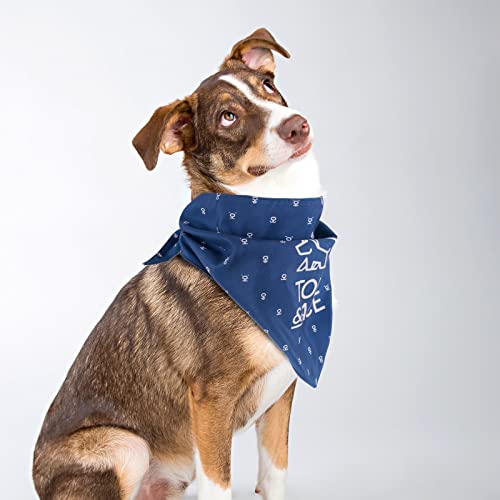 Dog Bandana Gift Washable Blue Dog Bandana Bib Double Reversible Kerchief Scarf Adjustable Accessories #TOP4
