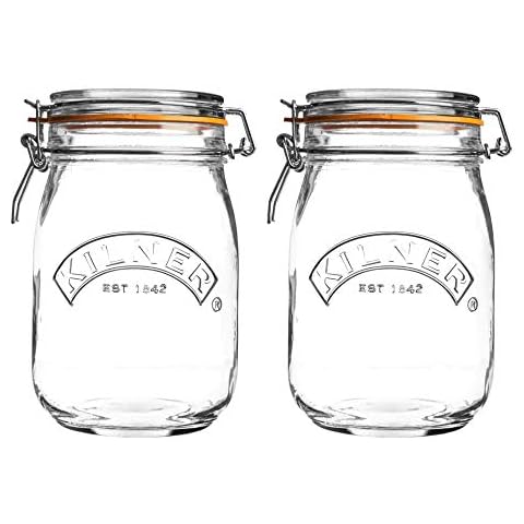Kilner Clip Top Round Glass Jar Set Cover