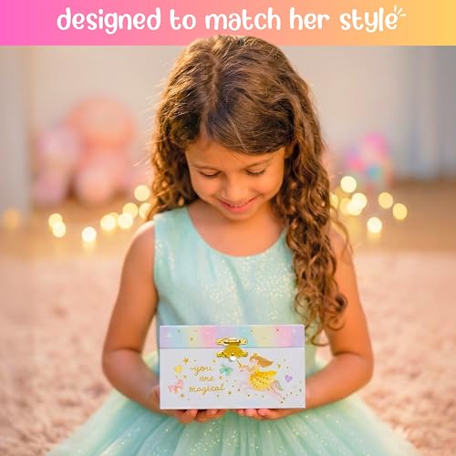 Image of Giggle & Honey Musical Princess Jewelry Box for Girls | Music Boxes for Little Girls | Toddler Jewelry Box for 4 Year Old Kids | Toys for Toddlers | Birthday Gifts for Kids 5, 6, 7, 8, 9 Years