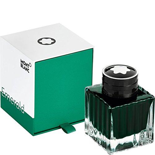 Montblanc Ink Bottle Emerald Green 118124 – Bottled Refill Ink in Green for Fountain Pens – and Quick-Drying – 50ml