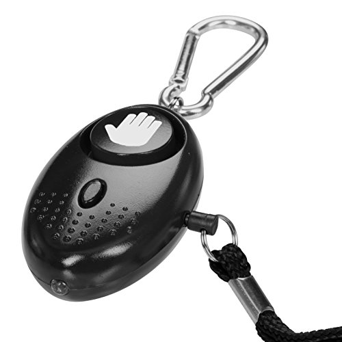 Preisvergleich Produktbild tiiwee Taschenalarm Panikalarm Selbstschutz 130dB mit LED Licht - Schwarz