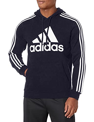Image of adidas Men's 3-Stripes Fleece Hooded Sweatshirt