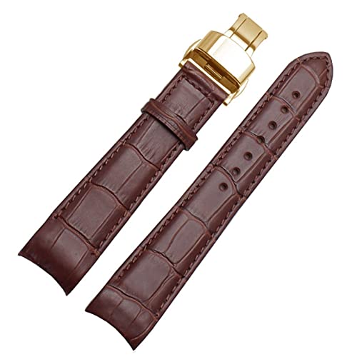 Bracelet de montre vert bleu en cuir véritable pour le quotidien