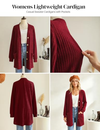 Image of MONNURO Plus Size Cardigan for Women Lightweight Open Front with Pockets