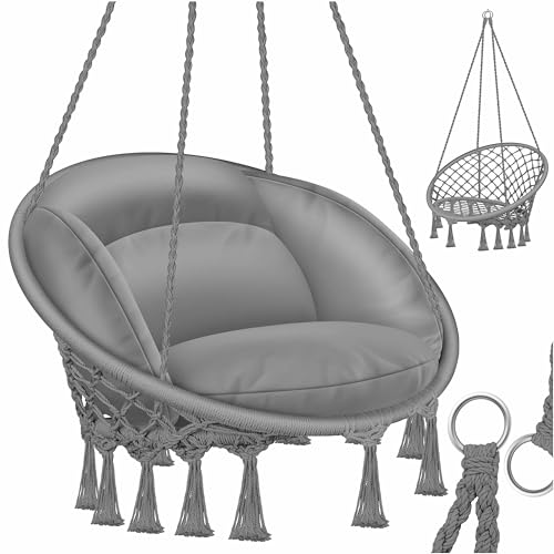 KESSER® Hängesessel mit Kissen - Chill Hängestuhl zum Aufhängen für...