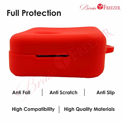 Image of Brain Freezer Stylish Soft Silicone 360 Full Protection Case Cover (Front & Back) Compatible with Nothing Ear (1) Red (Device Not Included)
