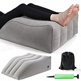 Ccarzzi Leg Elevation Pillow Inflatable Wedge Pillow, Leg Rest Pillow with Storage Bag, Air Pump, for Sleeping, Muscle Relaxation, Back & Hip Pain Relief