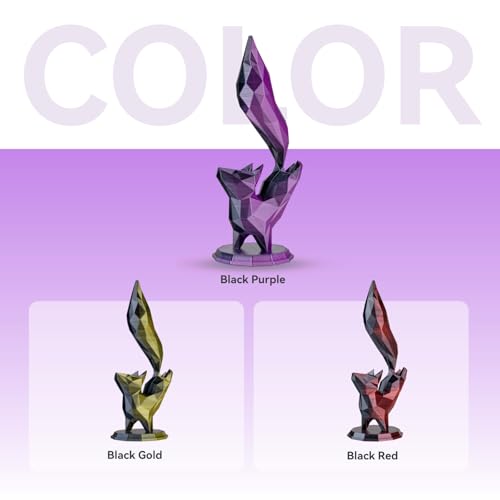 Image of Chitu Systems Conjure Silk PLA 3D Printer Filament, 1.75mm Dual Color Filament Bundle, Silk Black Red+ Black Purple+Red Gold 3D Printing Filament 4x200g /1.8lb