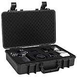 16.8 inch HardShell Carrying Case,Water-resistant & Storage Box with Customizable Foam,Portable Protective Box for Microphone,Recorder,Electronics,Tools,Cameras,Equipment and More,16.8' x 10' x 3'