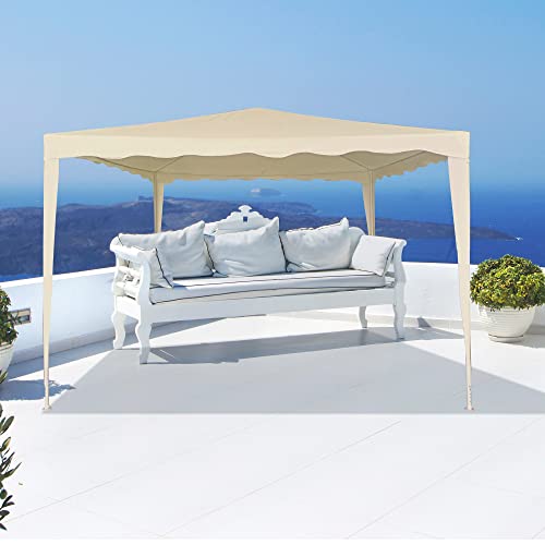 Carpa desmontable Aktive crema de 3x3m para terraza y camping 7