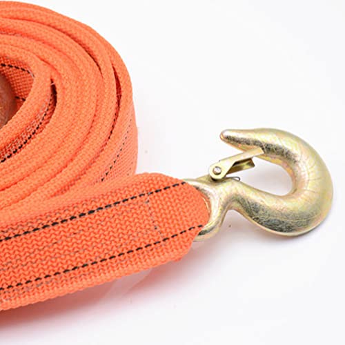 Obuyke Alça de reboque resistente com gancho corda de recuperação de carro caminhão corda de reboque