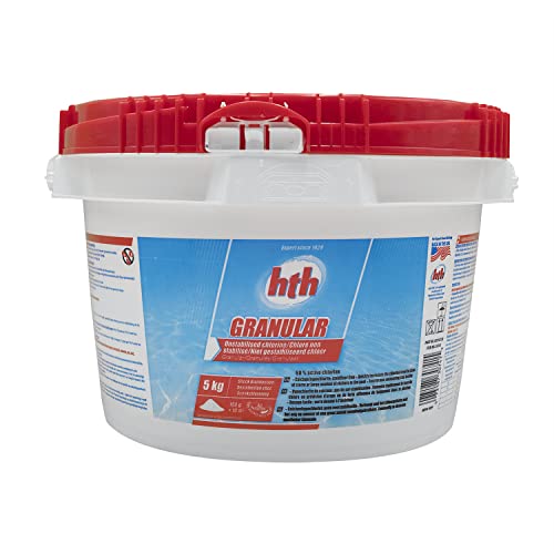 HTH Granular Granulés 5kg | Désinfection Choc Hypochlorite de Calcium + Tests HPS OFFERTS