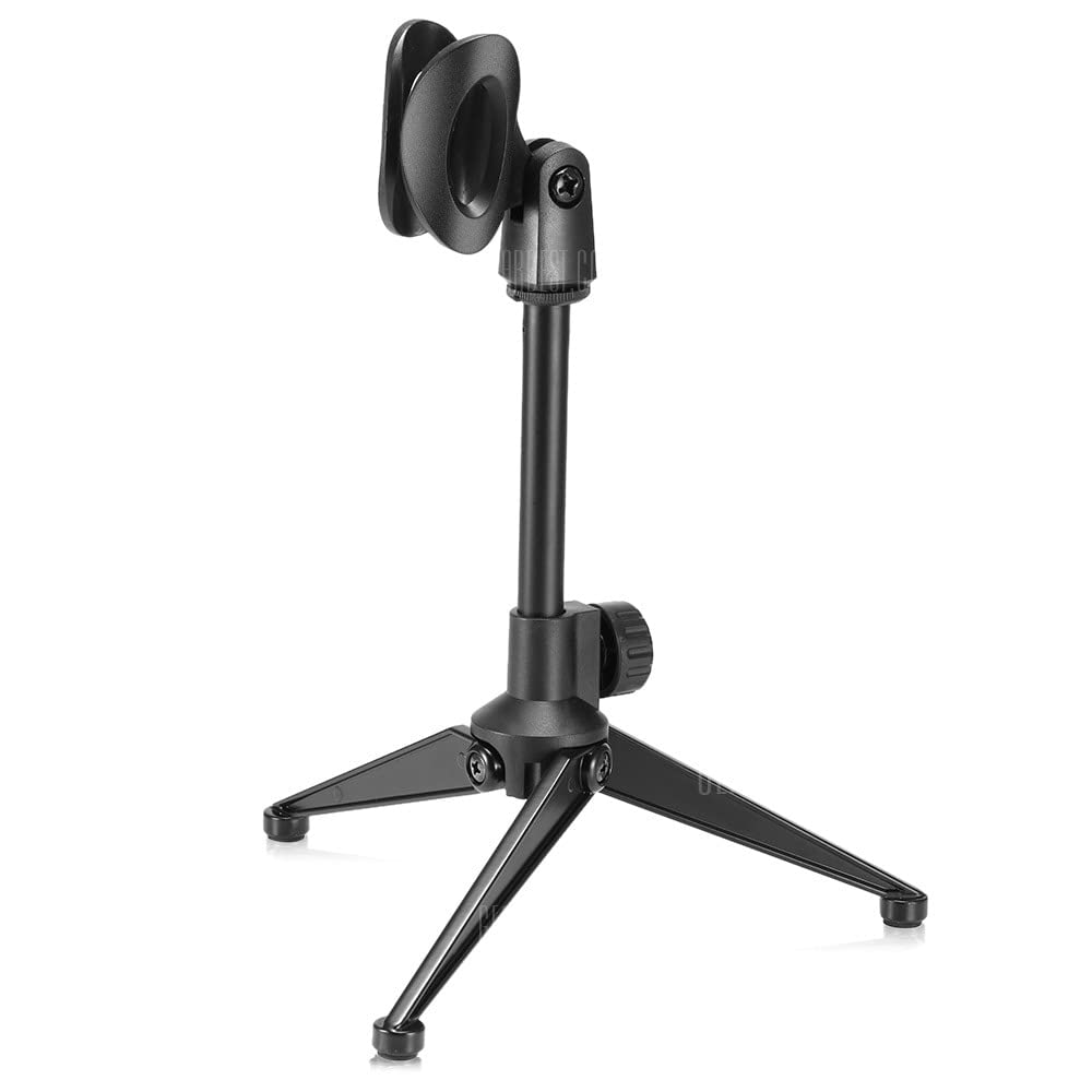 Powerpak PC-03 Desktop Microphone Tripod Stand With Mic Holder | For Vlogging/Live Streaming/Meetings/Lectures/Speaking/Podcasts/Screencasts/Video Chats | Black-image-24