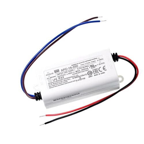 Image of APC-16-350 16W LED Driver, 12-48V, 350mA, Constant Current, IP42, UL /CE, for LED Strip Lights, Indoor Lighting