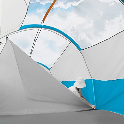 Image of CAMPROS CP Tent 8 Person Camping Tents, Weather Resistant Family Tent, 5 Large Mesh Windows, Double Layer, Divided Curtain for Separated Room, Portable with Carry Bag
