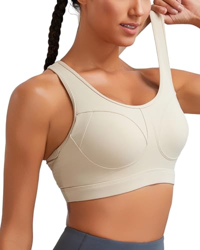 Image of RUNNING GIRL Sports Bras for Women High Support Moulded Cup High Impact Sports Bras Racerback Workout Running Yoga Bra