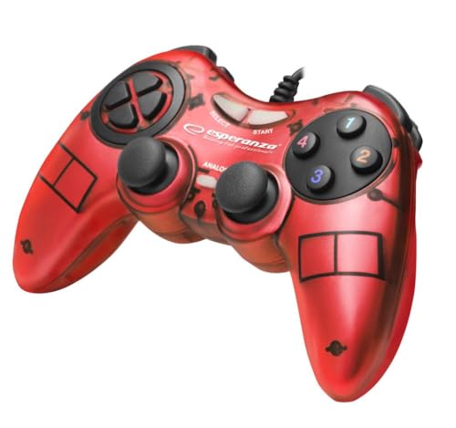 Esperanza Fighter EGG105R Manette de Jeu USB Fighter Joypad EGG105R - DPD