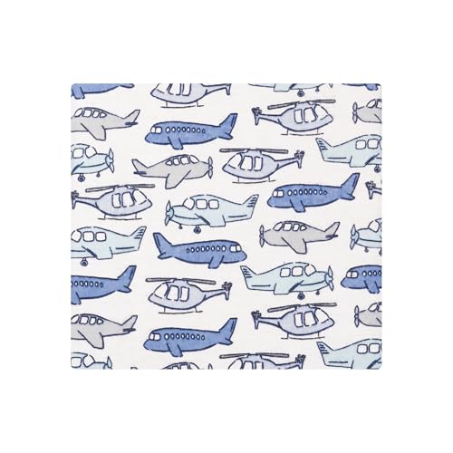 Image of Hudson Baby Infant Boys Cotton Flannel Receiving Blankets 4-Pack, Born To Fly, One Size