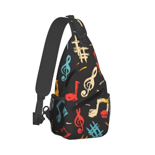 Mochila bandolera colorida para viaje unisex miniatura 2